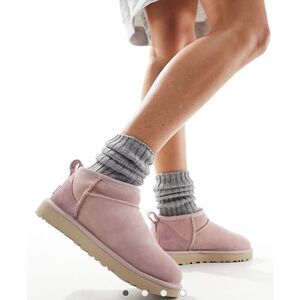 Ugg Classic Ultra Mini Boots Light Pink/Tan Women’s Size 7 Fur Lined Slipper